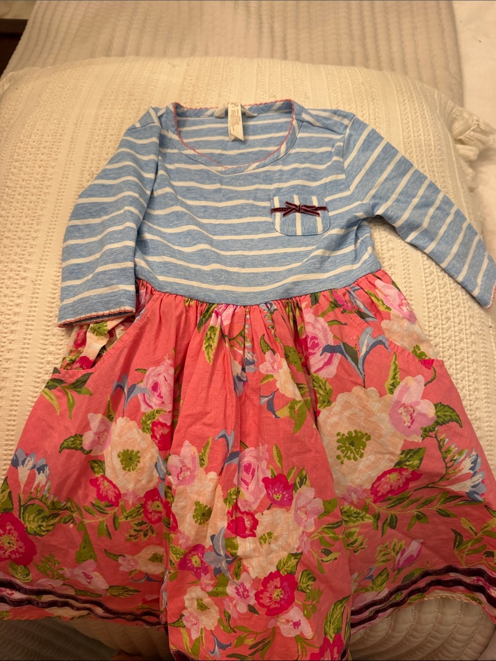 Matilda Jane Blue & Pink Floral Mixed-Print Dress